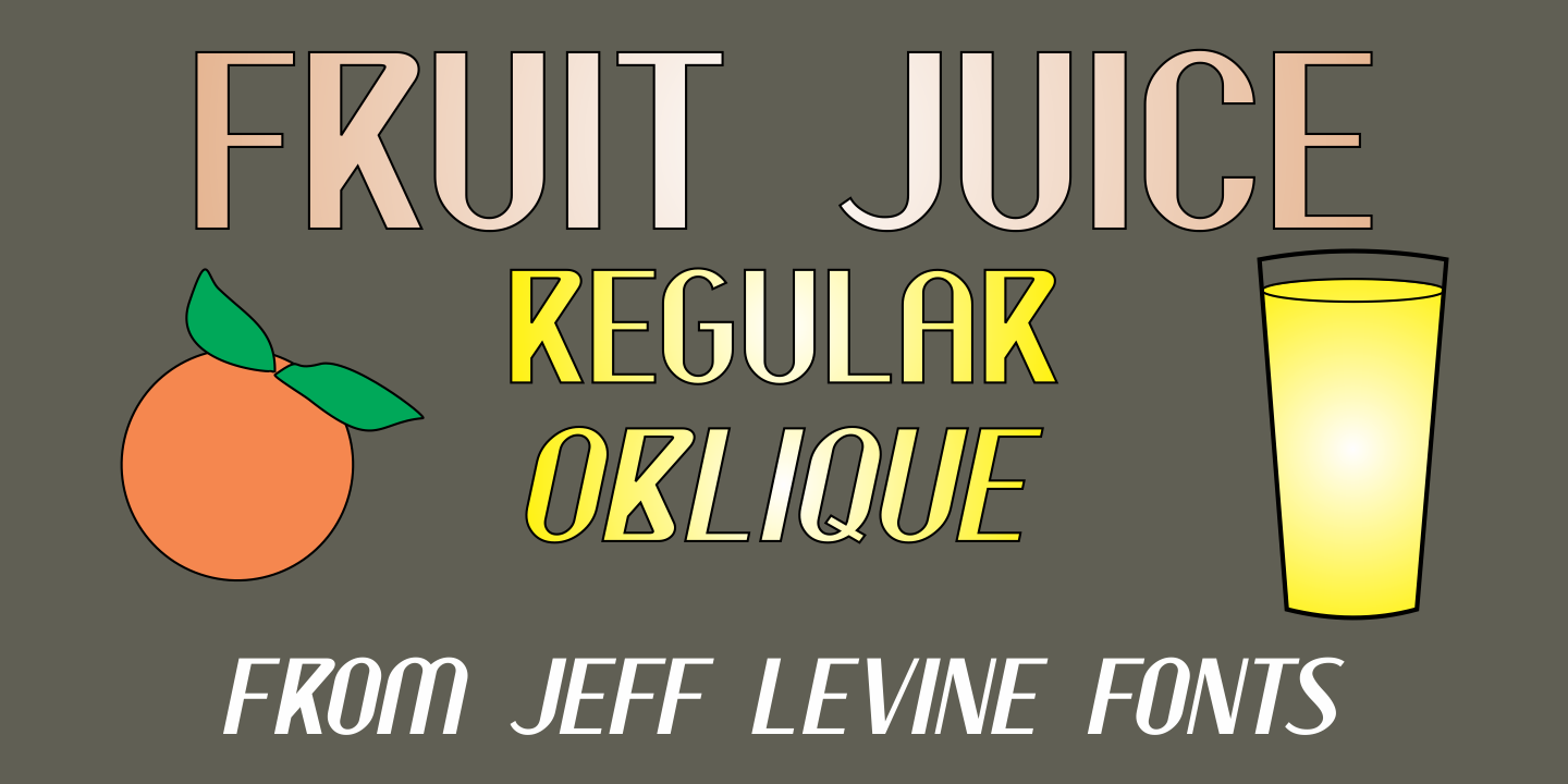 Beispiel einer Fruit Juice JNL-Schriftart